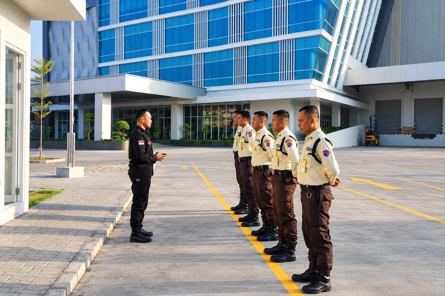Barisan tenaga keamanan dalam company profile GES